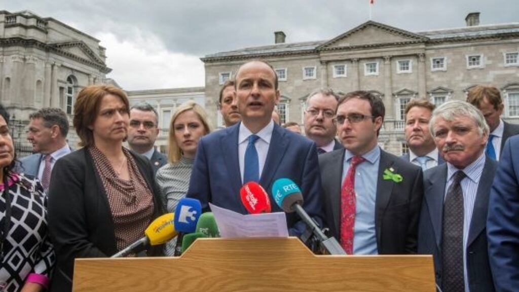 Fianna Fáil leader Micheál Martin: said the proposed period for the Dáil to rise is “too early and it is too long”. Photograph: Brenda Fitzsimons/The Irish Times