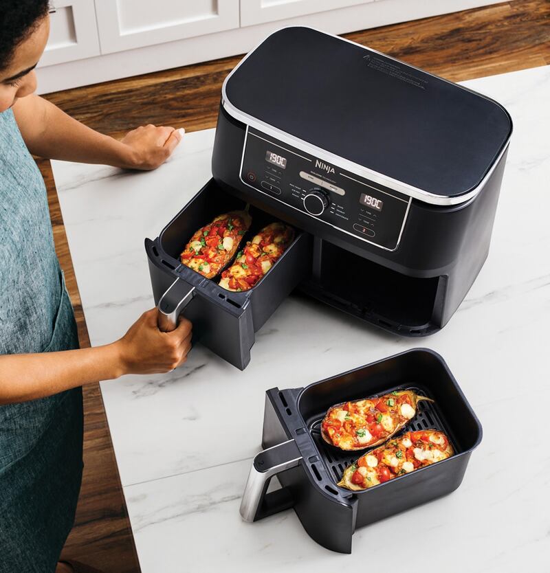 Demand for air fryers is heating up: the most popular option at Currys is the Ninja Foodi MAX Dual Zone Air Fryer, €269.99.