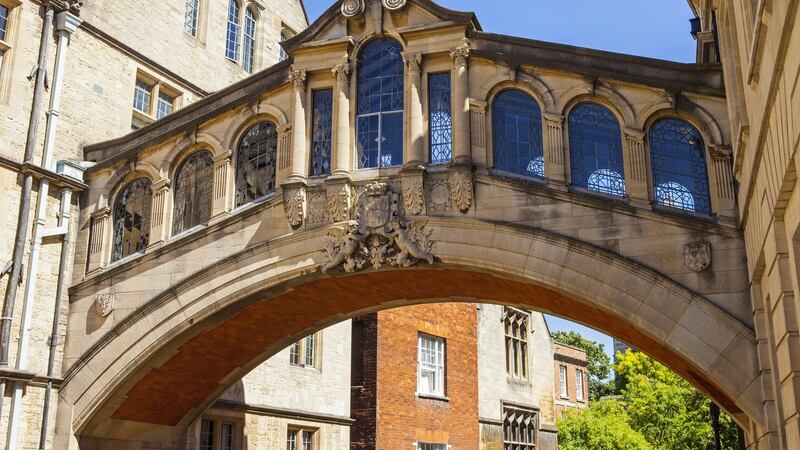 Oxford’s Bridge of Sighs is one of the best places to get a sense of Oxford’s place in history, says Denise Power. Photograph: Getty Images
