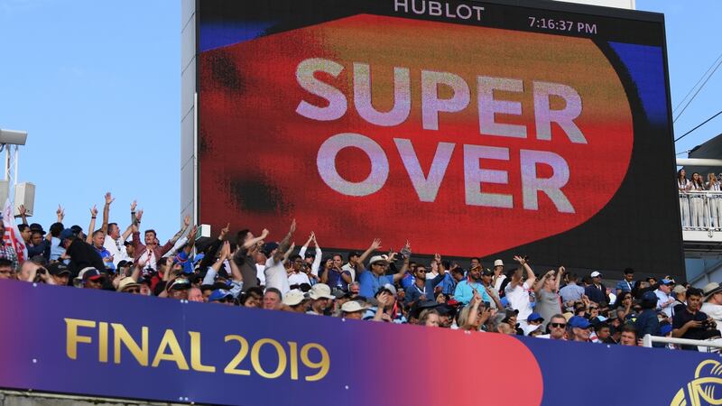 A Super Over was required for England to beat New Zealand in the Cricket World Cup final. Photograph: Mike Hewitt/Getty