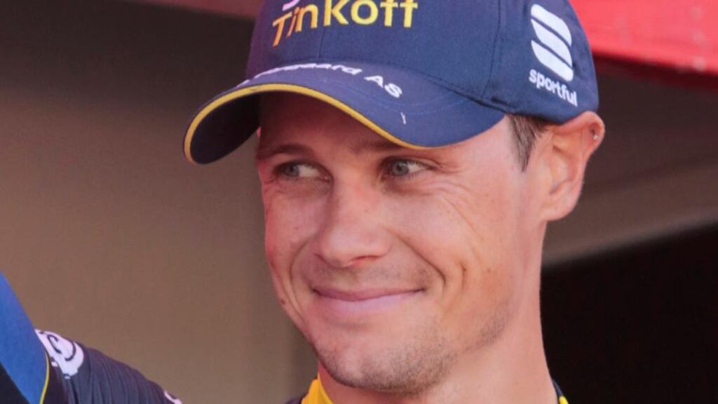 Nicolas Roche remains in second spot at the Vuelta e Espana. Photograph: Miguel Vidal/Reuters