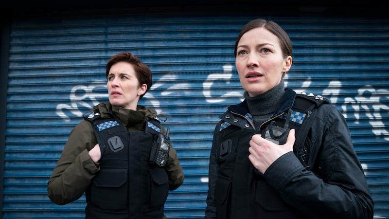 DI Kate Fleming (Vicky McClure) and DCI Joanne Davidson (Kelly MacDonald) from Line of Duty. Photograph: Steffan Hill