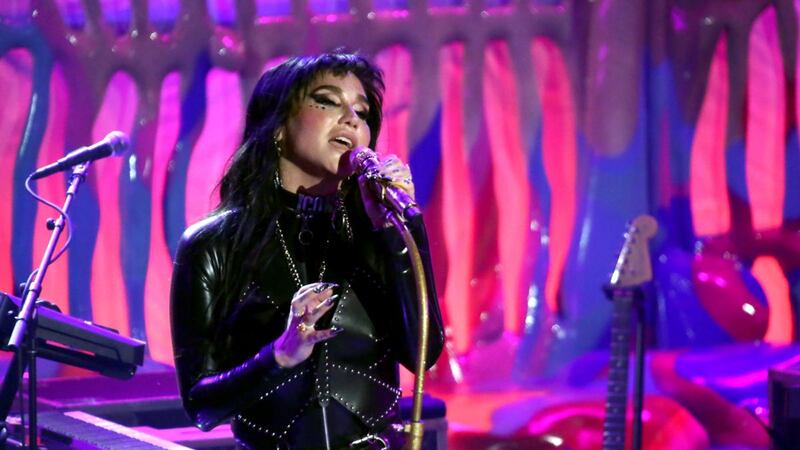 Kesha performs live on stage at the iHeartRadio Theater on January 22nd in Burbank, California. Photograph: Tommaso Boddi/Getty Images for iHeartMedia