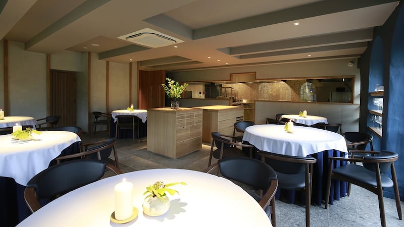 The bespoke Irish oak kitchen pass and host work station were made by Carlow firm, ICON Windows.