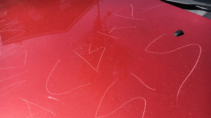 “Some cars were destroyed, with big, deep, sharp scratches,” said one resident