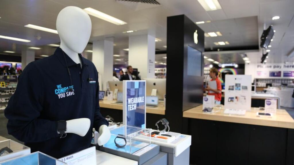 The Dixons Carphone store on Oxford Street. The retailer said its yearly profit beat forecasts. Photograph: Dixons Carphone Plc/PA Wire
