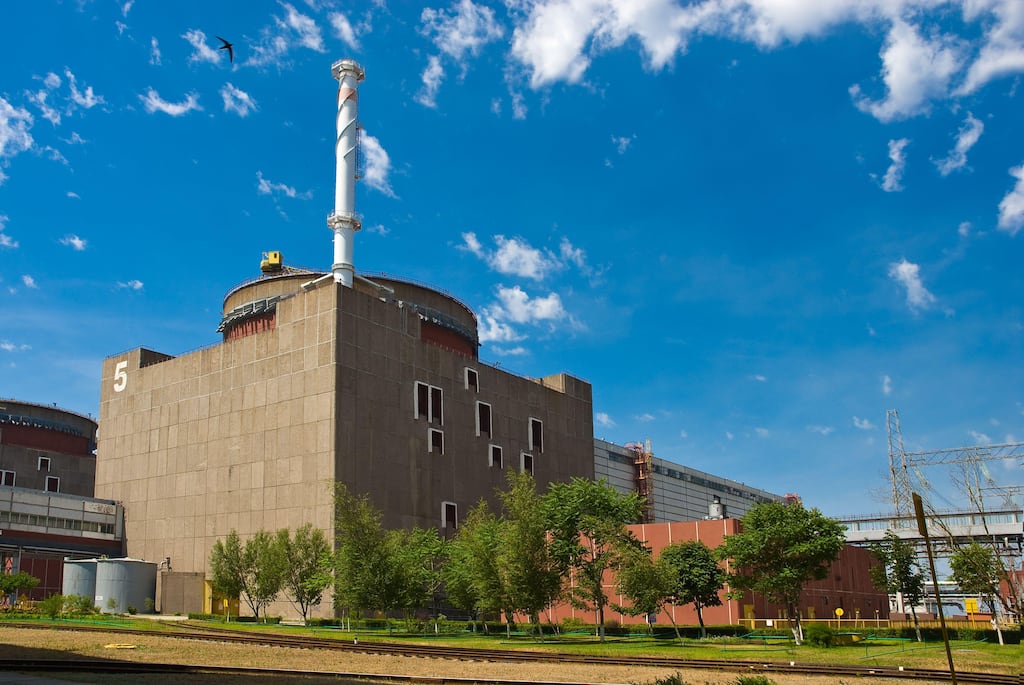 The head of the UN nuclear watchdog met officials from Russia’s military and state atomic energy company in Moscow on Thursday as he pursues a long-running drive to set up a protection zone around Ukraine’s Russian-occupied Zaporizhzhia nuclear power plant. Photograph: Andrii Kovnir/Alamy/PA