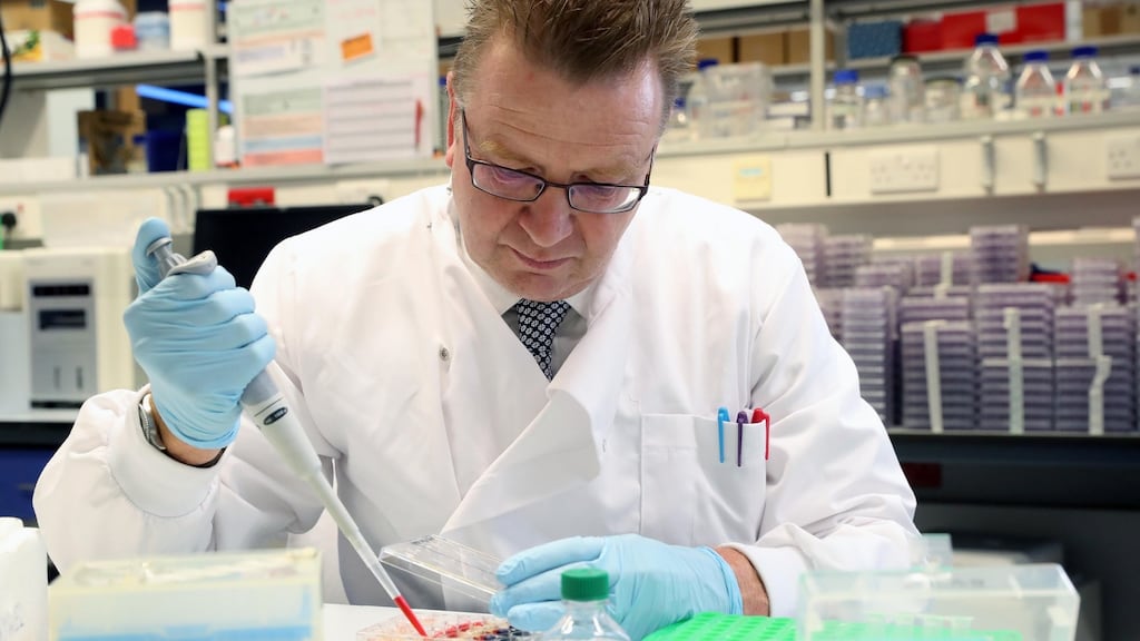 Professor Andrew Sewell, from Cardiff University’s School of Medicine, where the discovery of a new type of killer immune cell has raised the prospect of a ‘universal’ cancer therapy. Photograph: PA.