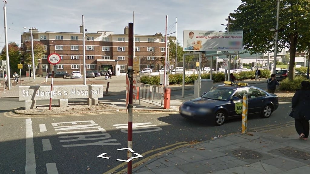 Entrance to St James’s Hospital, Dublin. File photograph: Google Street View