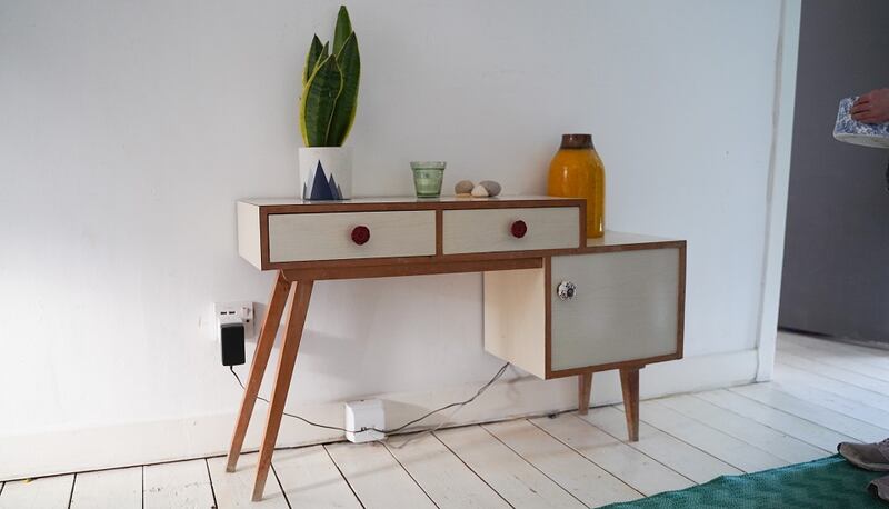 The couple also like to upcycle and the house contains many eclectic pieces