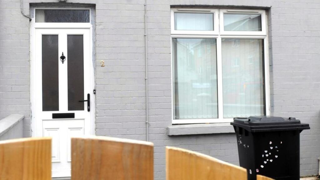 Trinity Terrace in Lisburn, Co Antrim where the body of Brendan Owens (3) was found in July. Photograph: Paul Faith/PA Wire