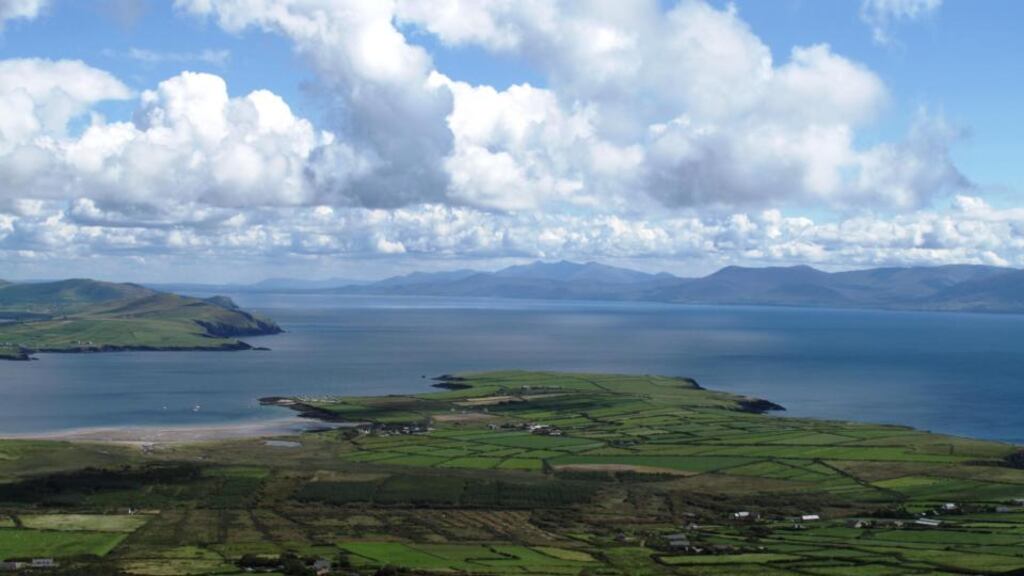 The view of Ventry Harbour & Iveragh Peninsula from Mt.Eagle.