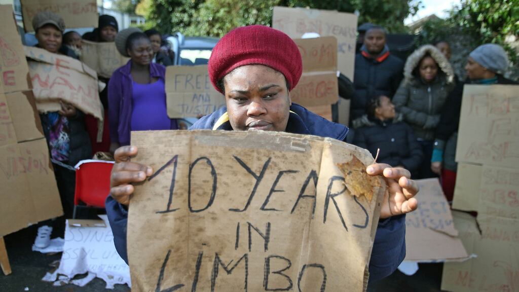 Asylum seekers Protest in Waterford in 2014. Picture: Patrick Browne