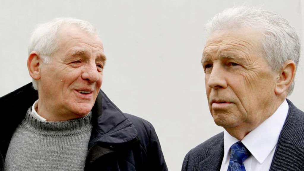 RTÉ’s long-serving soccer pundits Eamon Dunphy and John Giles