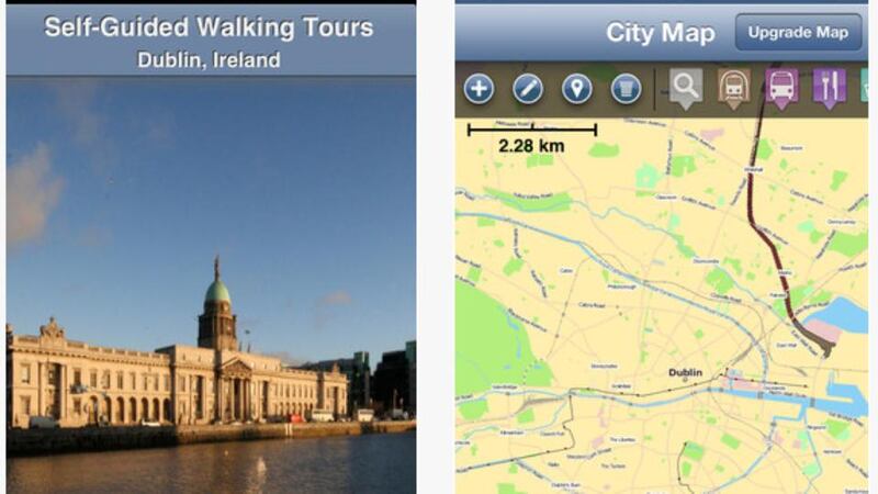Dublin City maps and walks app