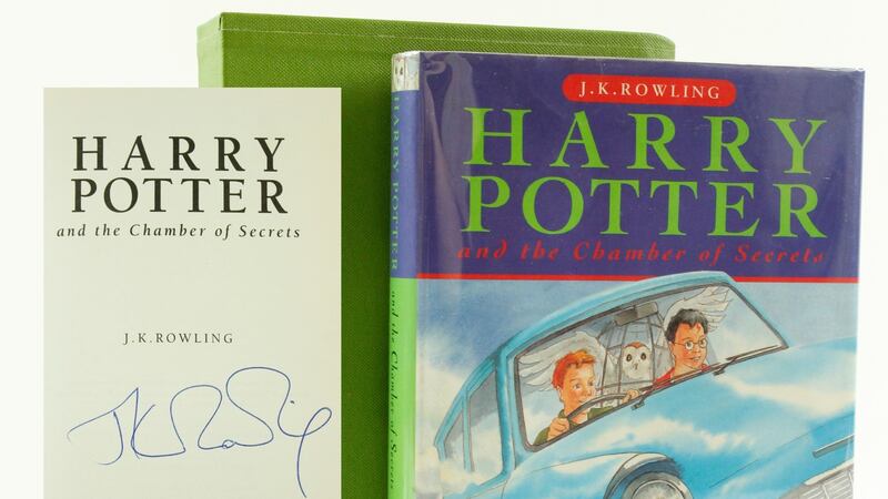 JK Rowling, Harry Potter and the Chamber of Secrets, signed first edition €5,000 through Fonsie Mealy
