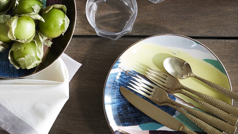West Elm’s abstract brushstroke salad plates