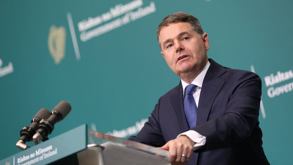 Paschal Donohoe has said he intends to stick to the plans already outlined for Budget 2022 in terms of extra spending and lower taxes. Photograph: AFP via Getty