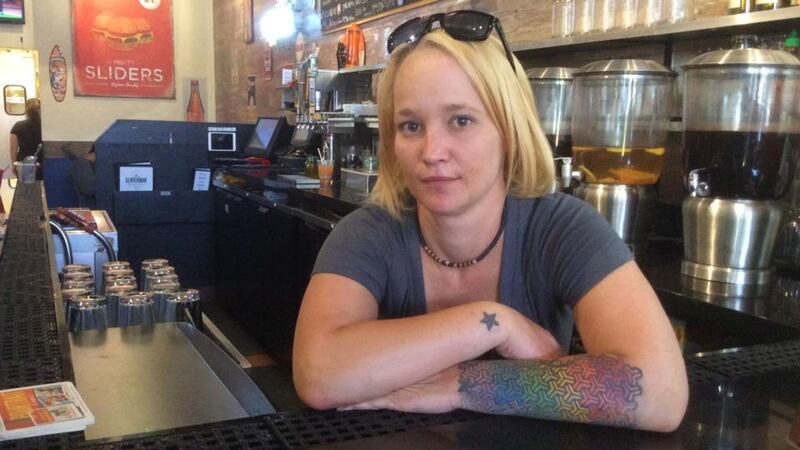 Friend: Gina Trombino worked at Sliderbar with Nick Schuster, one of the six Irish students who died when a balcony collapsed at a birthday party in Berkeley. Photograph: Simon Carswell