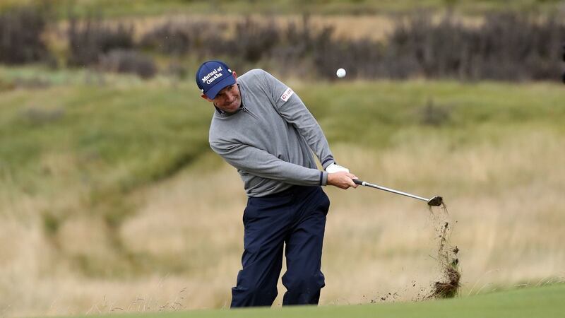 Pádraig Harrington on the seventh during the first round in Scotland. Photograph: Jane Barlow/PA Wire