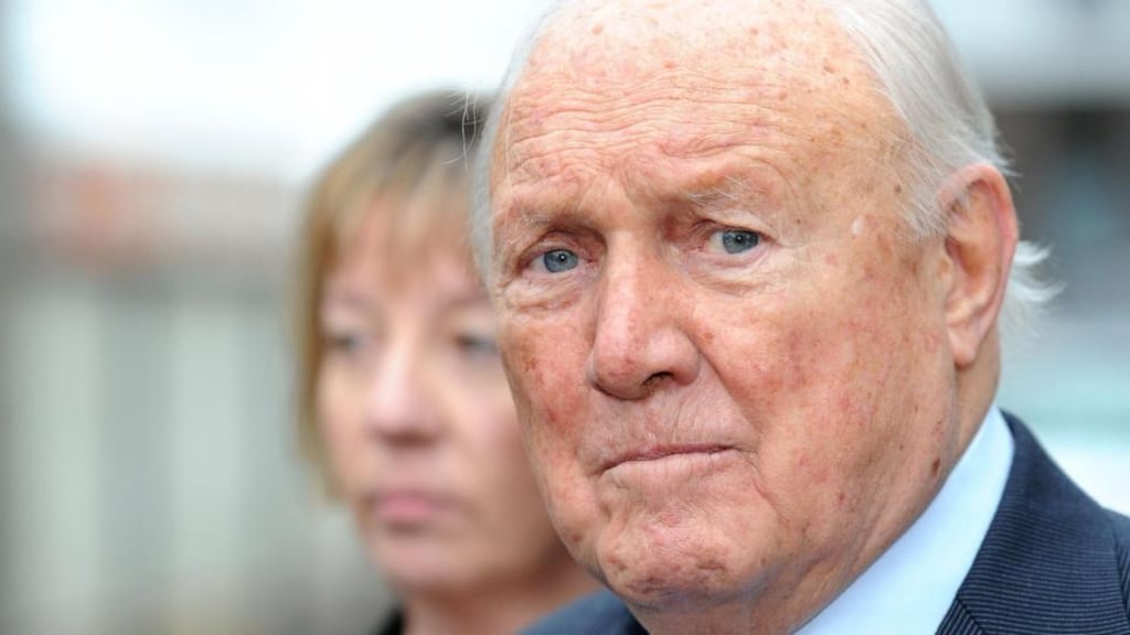 Disgraced broadcaster Stuart Hall faces the prospect of having to spend more time in prison as judges review the length of his sentence for sex offences. Photograph: PA