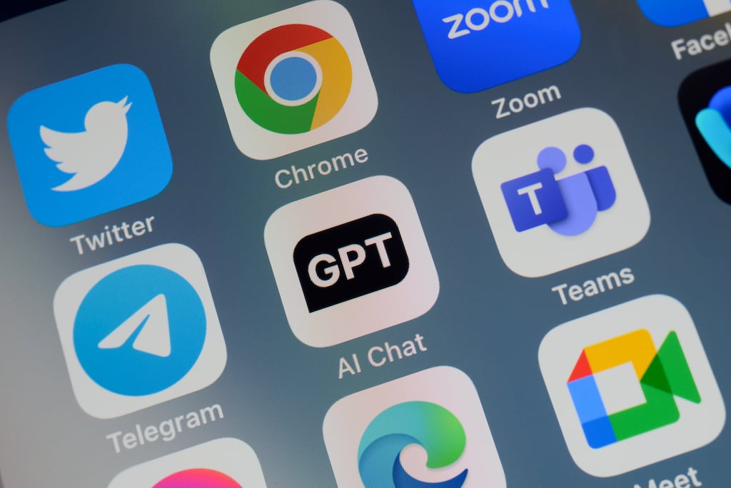 Close-up of of the icon of the ChatGPT app. The OECD is the latest economic outfit to warn of the disruptive impact of such technologies. Photograph: Daniel Sambraus