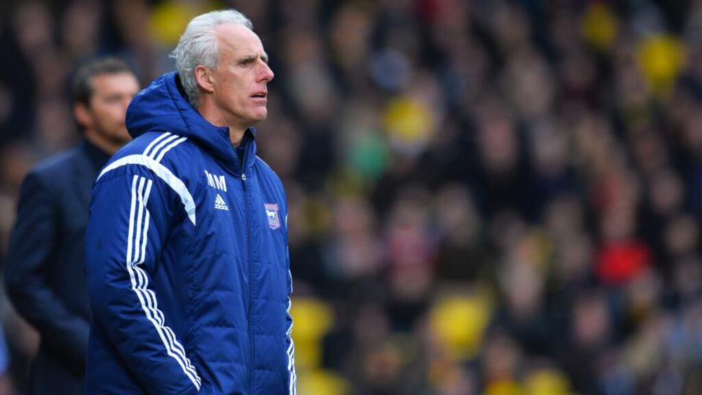 Mick McCarthy: “The first thing I said to the players in the dressing room after the game was what a belligerent, stubborn, hard working, tough, horrible bunch you have turned out to be and I love you and I am proud of you because you need all those qualities to be a good team. It is lovely to have.” Photograph: Justin Setterfield/Getty Images