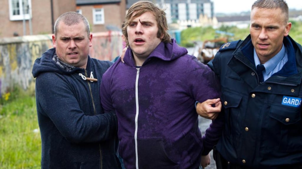Love/Hate actor Peter Coonan (centre) said he hadn’t “walked the streets” since Sunday’s show and was interested to see how the public would react. Photograph: Patrick Redmond/RTÉ