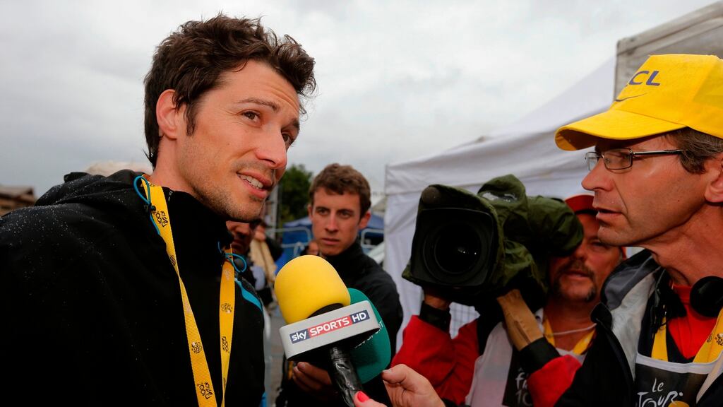 Team Ineos sporting director Nicolas Portal (left) has died. Photograph: Joel Saget/AFP via Getty Images