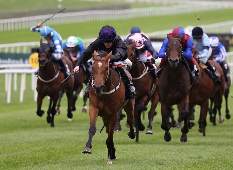 One Look ridden by Billy Lee on the way to winning the Goffs Million. Photograph: Damien Eagers/PA