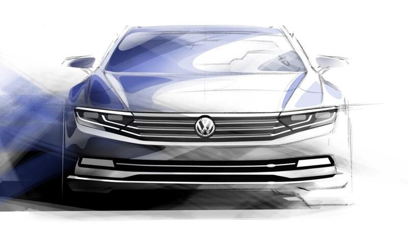 Sketches of the new VW Passat due for launch later this year