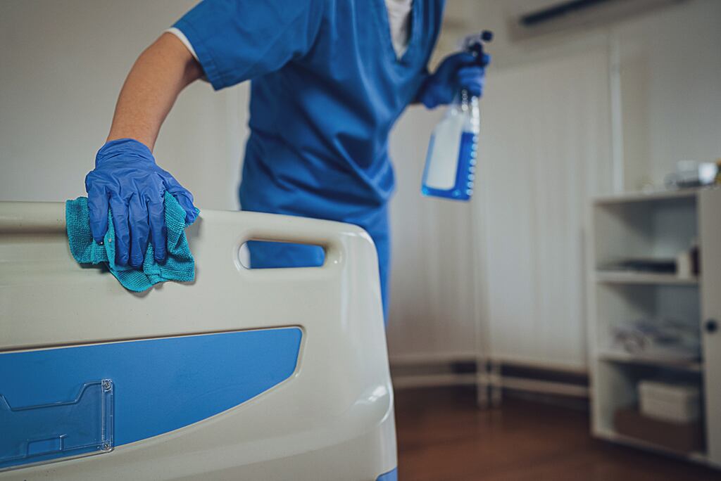 Hospital cleaners delivered services vital to operation through the pandemic. Photograph: iStock