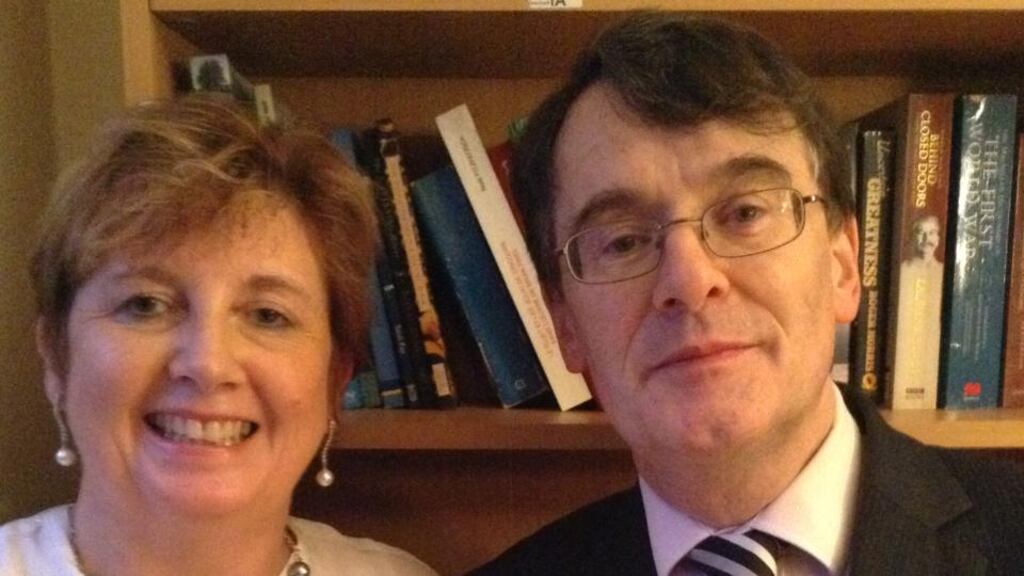 Pat Igoe and his wife Mary at the launch of his book, Buying and Selling in Ireland: Estate Agents and the Law, in Hodges Figgis