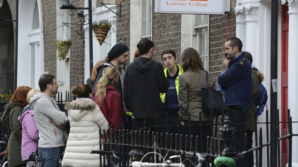 More than a dozen language schools have closed in the past year, including the Leinster College language school on Harcourt Street. Photograph: Dave Meehan