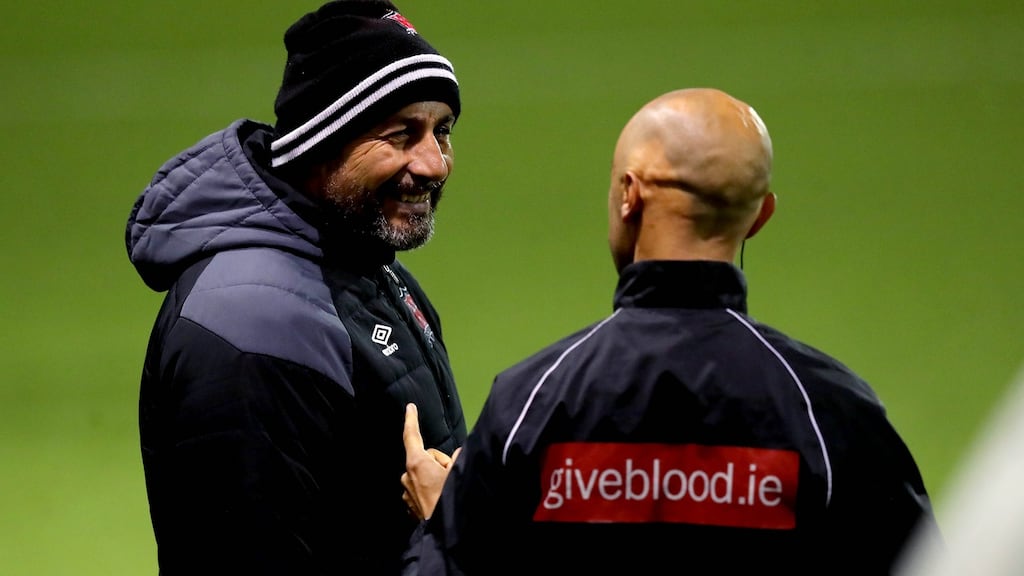 Dundalk manager Filippo Giovagnoli takes his side into Europa League action in Andorra on Thursday. Photograph: Ryan Byrne/Inpho