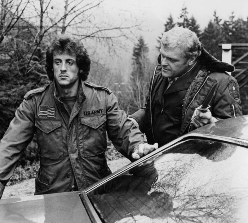 Brian Dennehy with Sylvester Stallone in First Blood, from 1982. Photograph: Orion/Getty