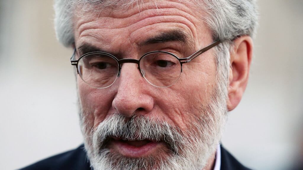 Sinn Féin president Gerry Adams said: “As any student of Anglo-Irish politics will tell, it will all end in tears as all of unionism’s dalliances with the British have.” File photograph: Stephen Collins/Collins Photos