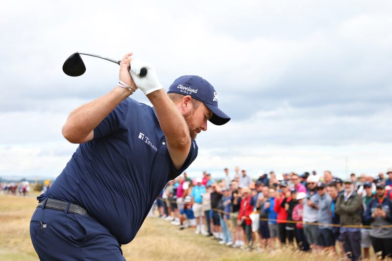 Shane Lowry of Ireland tees off the 4th during a practice round prior to The 150th Open at St Andrews. Photograph: Andrew Redington/Getty