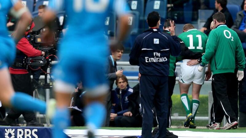 Keith Earls’ injury is one that might have been avoided if he had a few more kilos of muscle on him. Photograph: James Crombie/Inpho