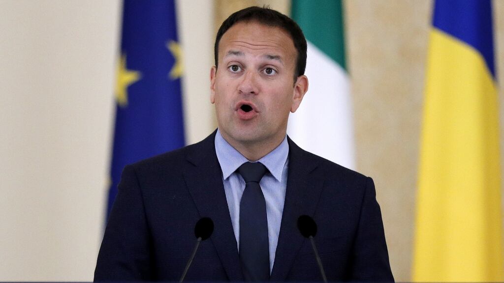 Taoiseach Leo Varadkar at the Presidential Palace in Bucharest. Photograph: Robert Ghement/EPA