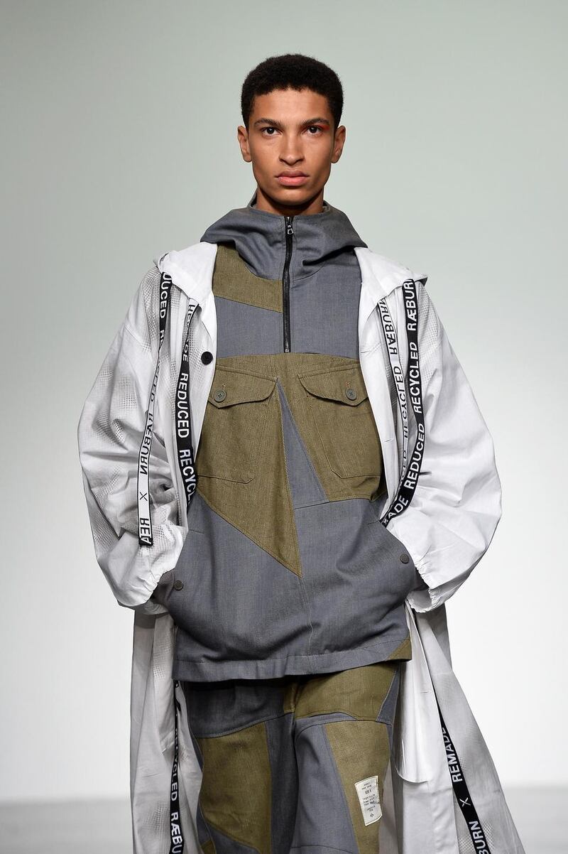 Christopher Raeburn: collection of all-weather garments and shoes. Photograph: Jeff Spicer/Getty Images