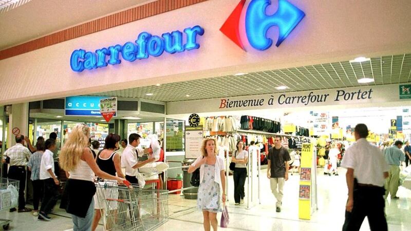 There is no point doing a big shop like you are at home unless you are going to cook like you are at home. Above, a Carrefour supermarket in Toulouse, France. Photograph: Christoiphe Ena