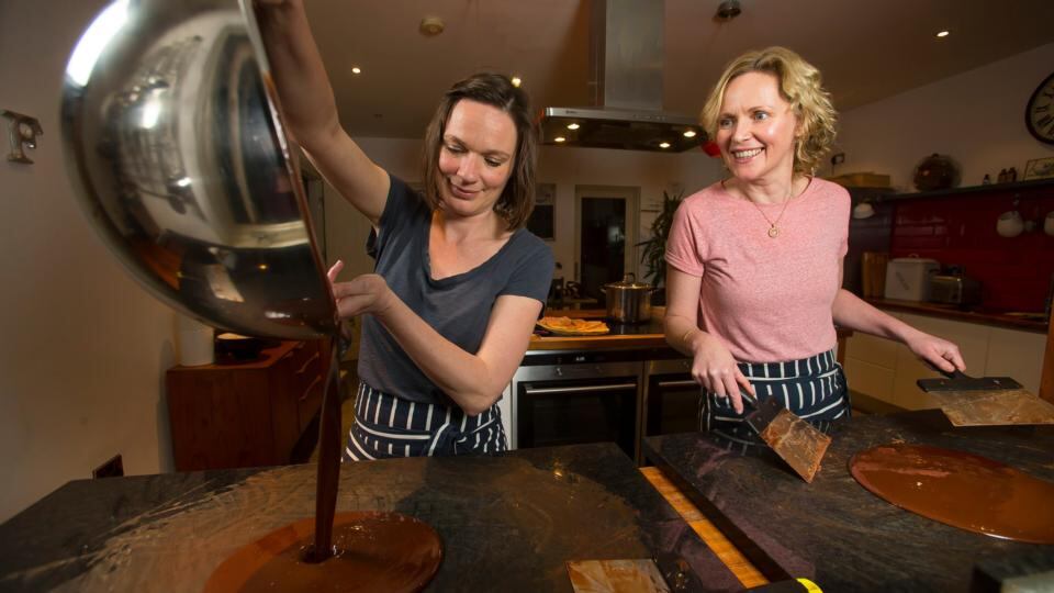 Natalie and Karen Keane from Bean and Goose homemade chocolate in Ferns, Co Wexford. Photograph: Patrick Browne
