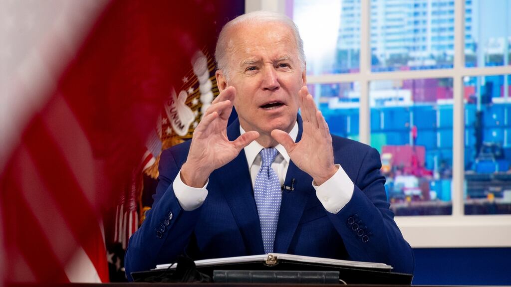 If US president Joe Biden can’t get his Build Back Better Bill  through the Senate, then there are doubts about the timetable for a deal and even a risk that it all falls apart. Photograph: Michael Reynolds/EPA