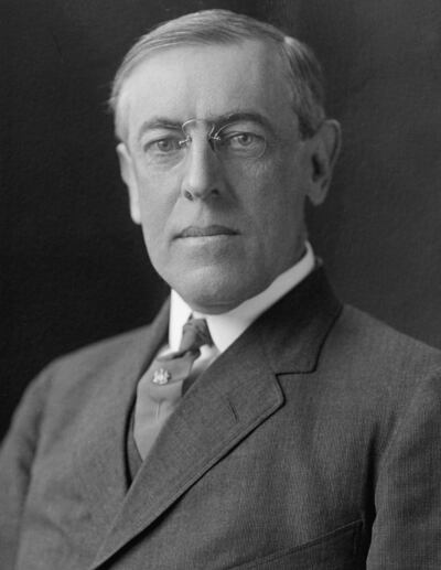US president Woodrow Wilson