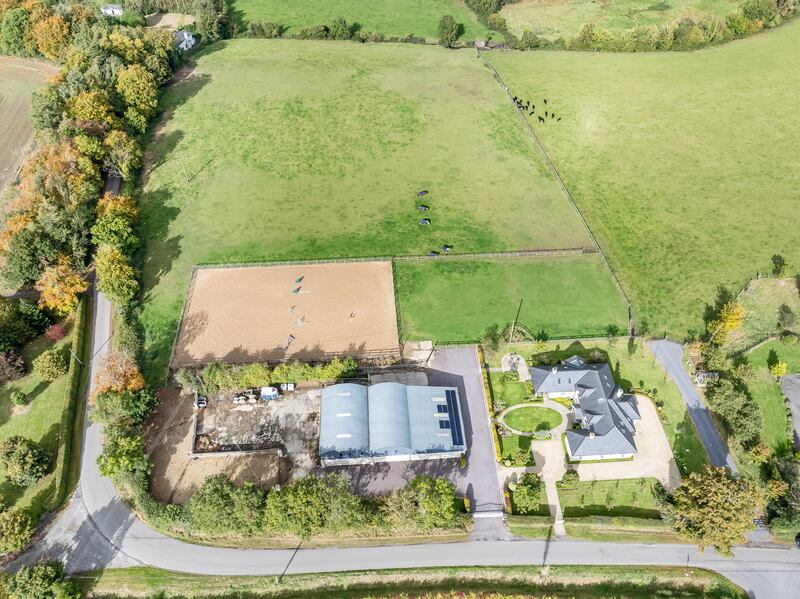 Aerial shot of property