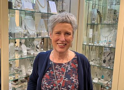 Stacey Hill of Oberon. After a stint working in fashion in London, she returned to open her first outlet on Wyle Cop 38 years ago. Photograph: Mark Paul