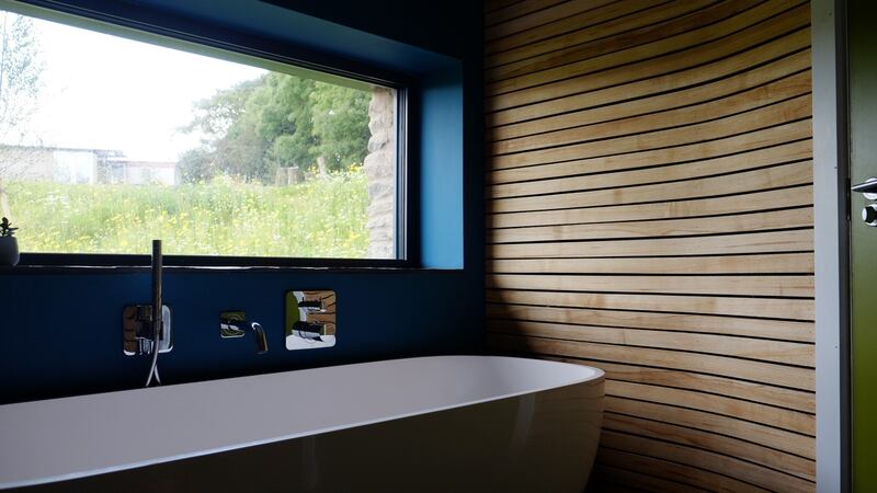 The bathroom of the Co Down ‘long house’ that featured on the C4 show ‘Grand Designs’.