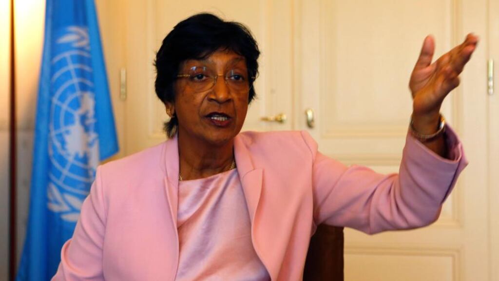 UN High Commissioner for Human Rights Navi Pillay said war crimes had been committed with total impunity on all sides in the Syrian conflict. Photograph: Ruben Sprich/Reuters