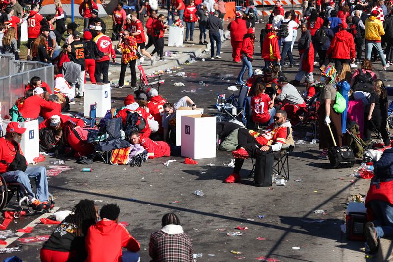 Upward of a million fans had gathered for the parade and rally. Photograph: Jamie Squire/Getty Images